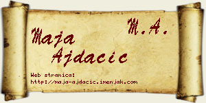 Maja Ajdačić vizit kartica
